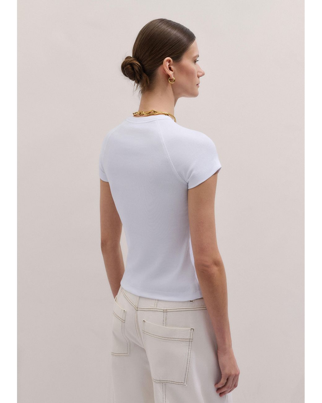 ME+EM White Ultimate Raglan Tee
