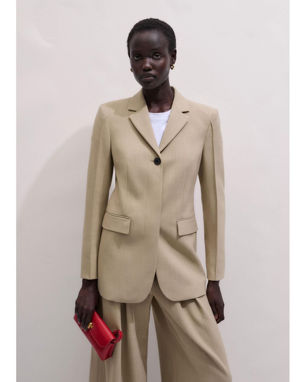 ME+EM Natural High Waist Slim Contour Blazer