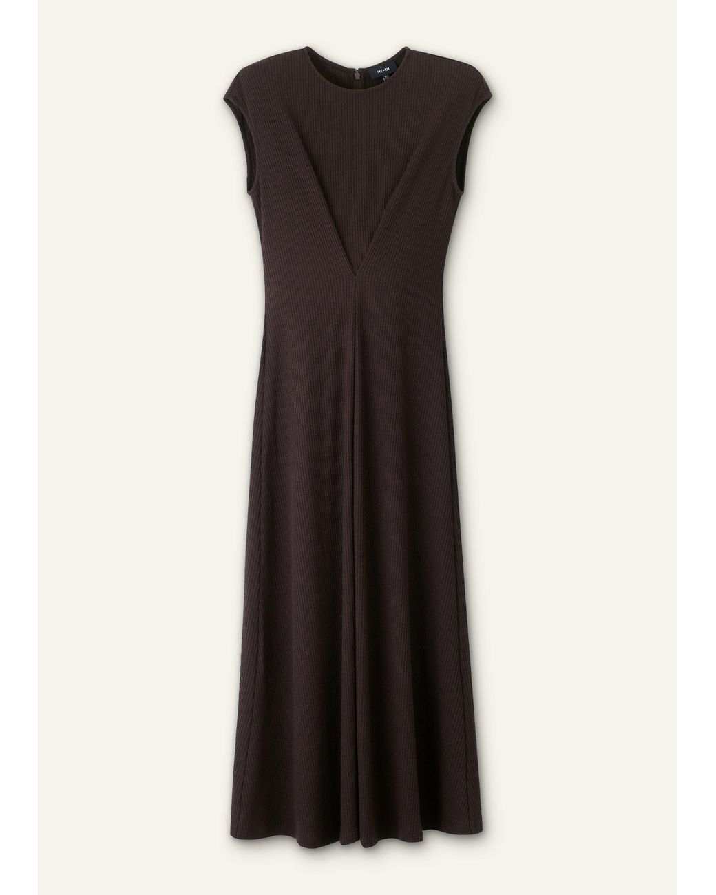 ME+EM Black Draped Waist Fit And Flare Maxi Dress