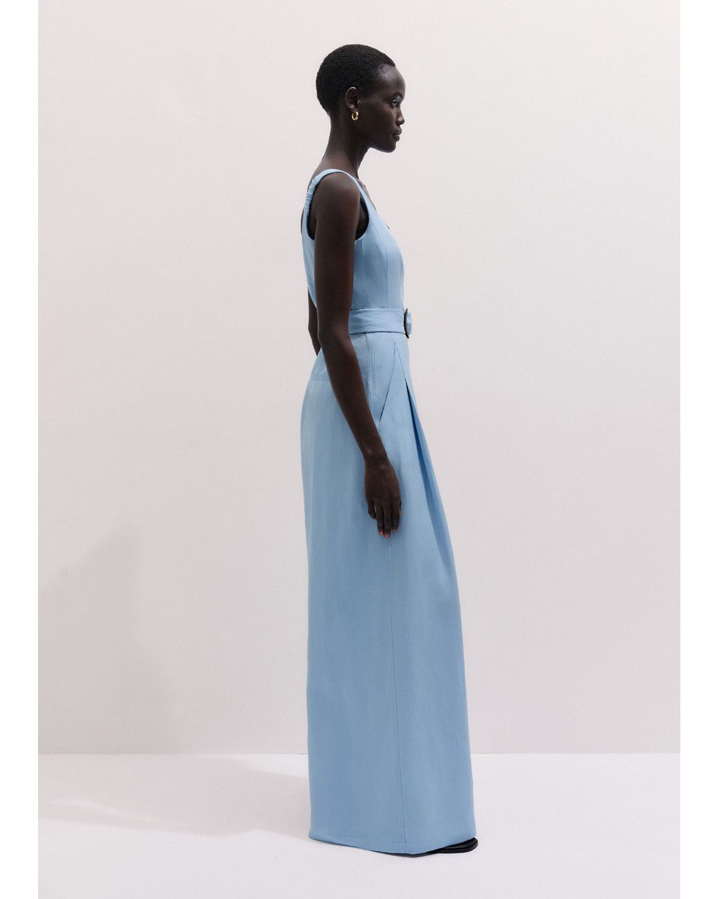 ME+EM Blue Event Ready Tailored Jumpsuit + Belt