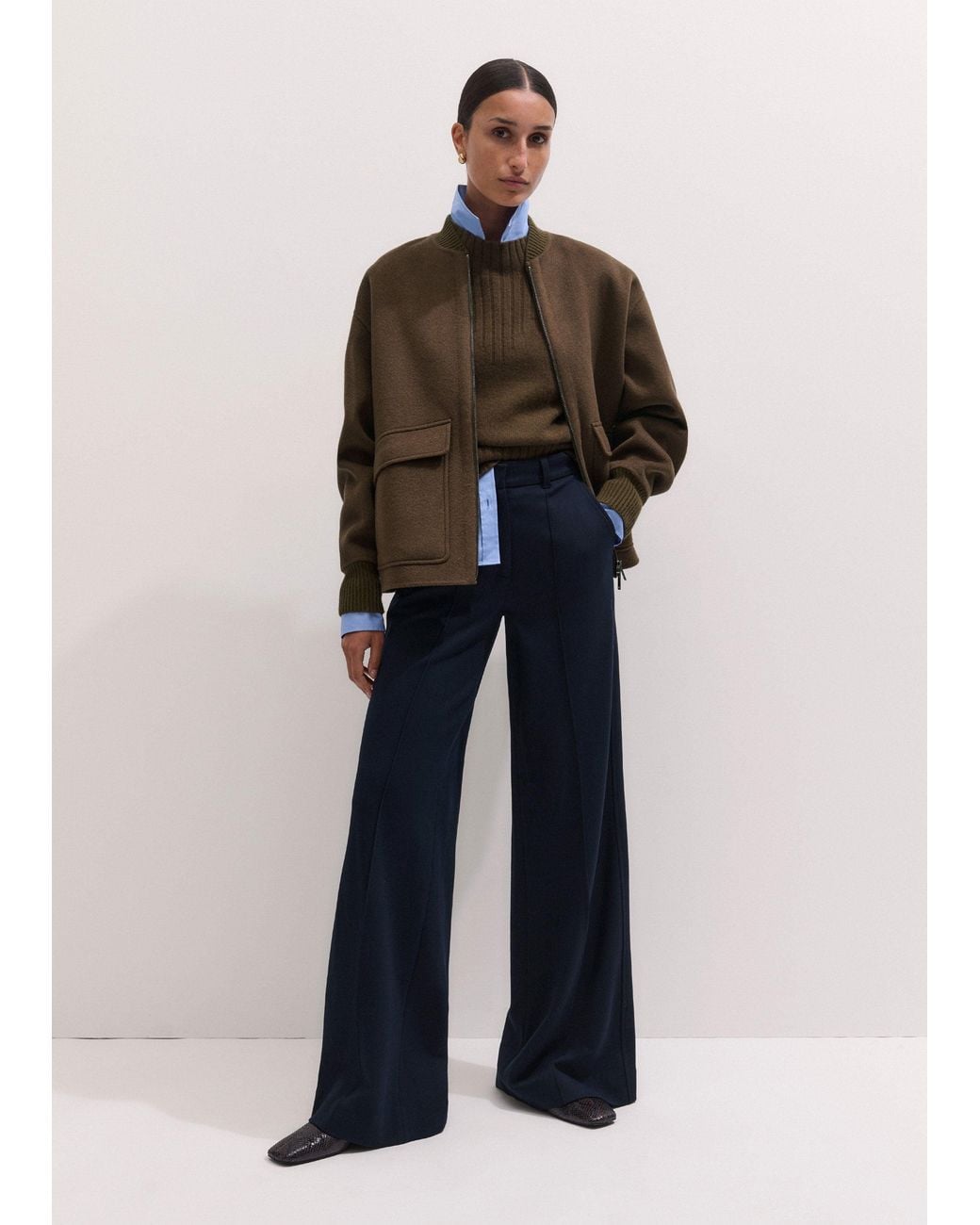 ME+EM Blue Luxe Travel Tailoring Pant