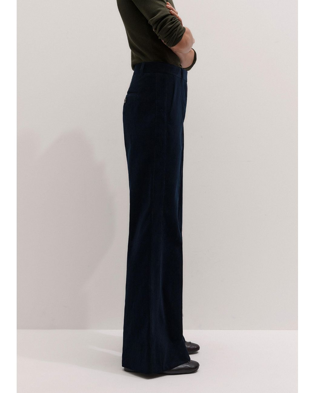 ME+EM Blue Leg Elongator Pant