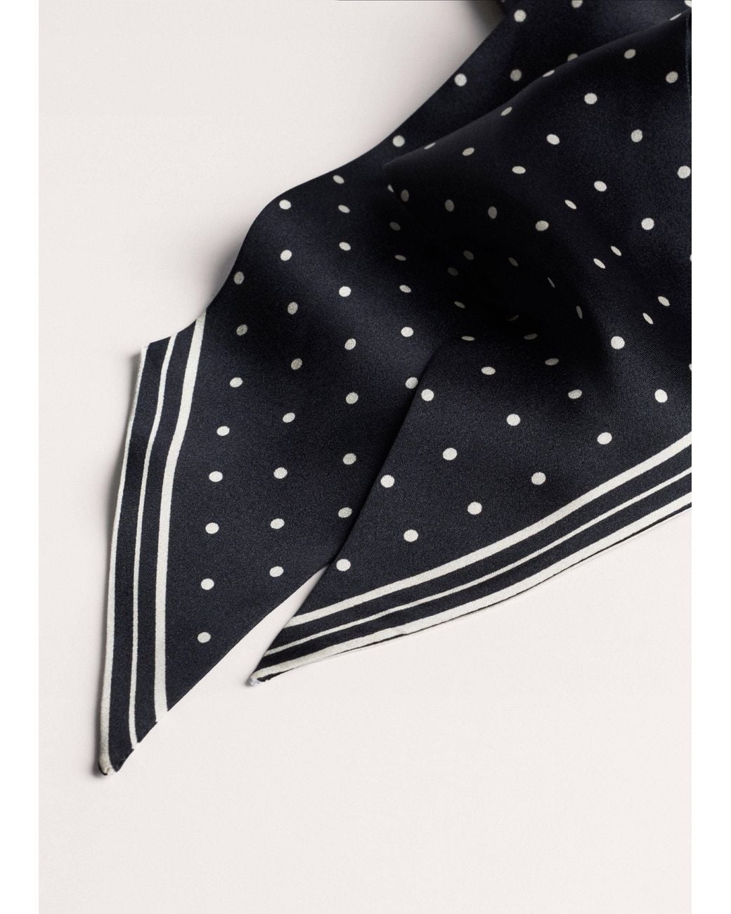 ME+EM Multicolor Skinny Scarf-Cream