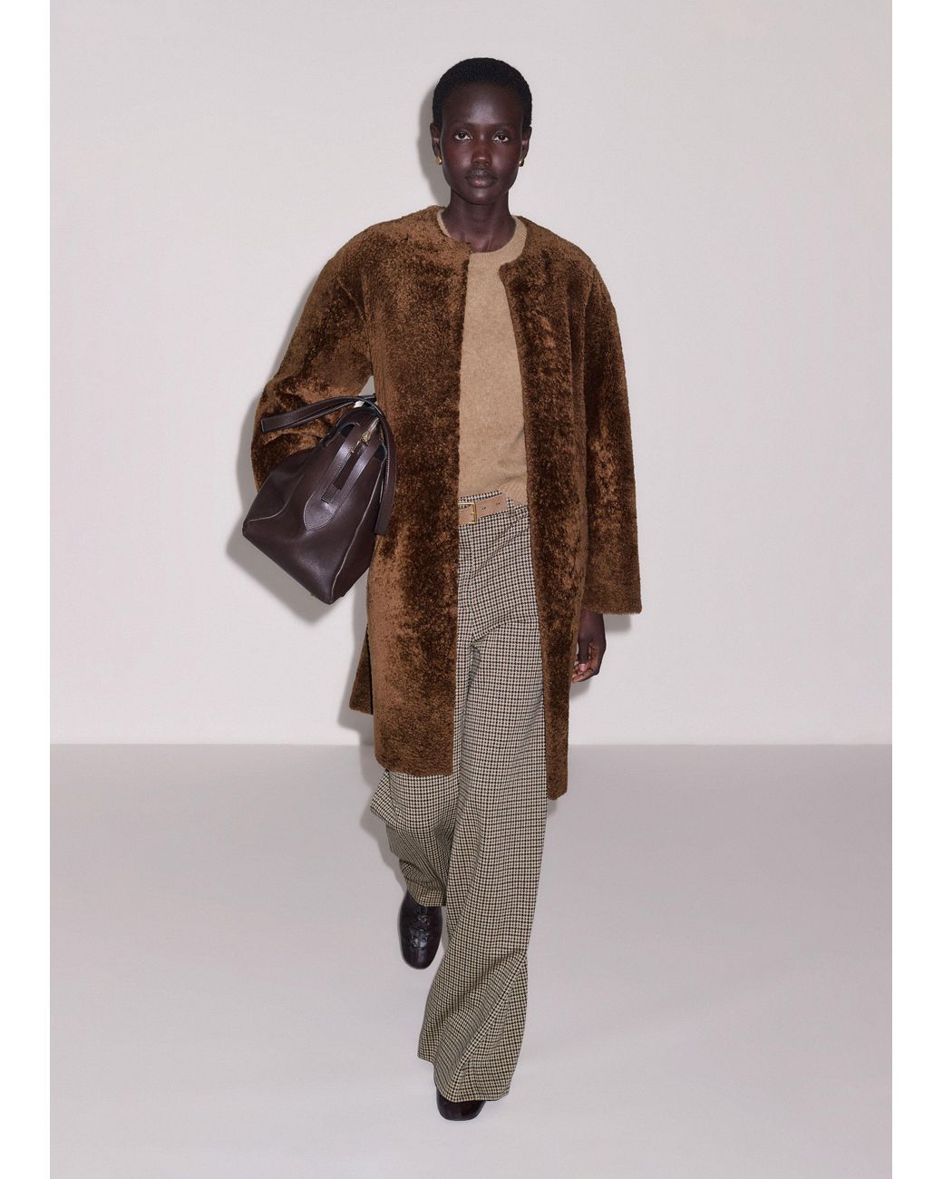 ME+EM Multicolor Shearling Coat