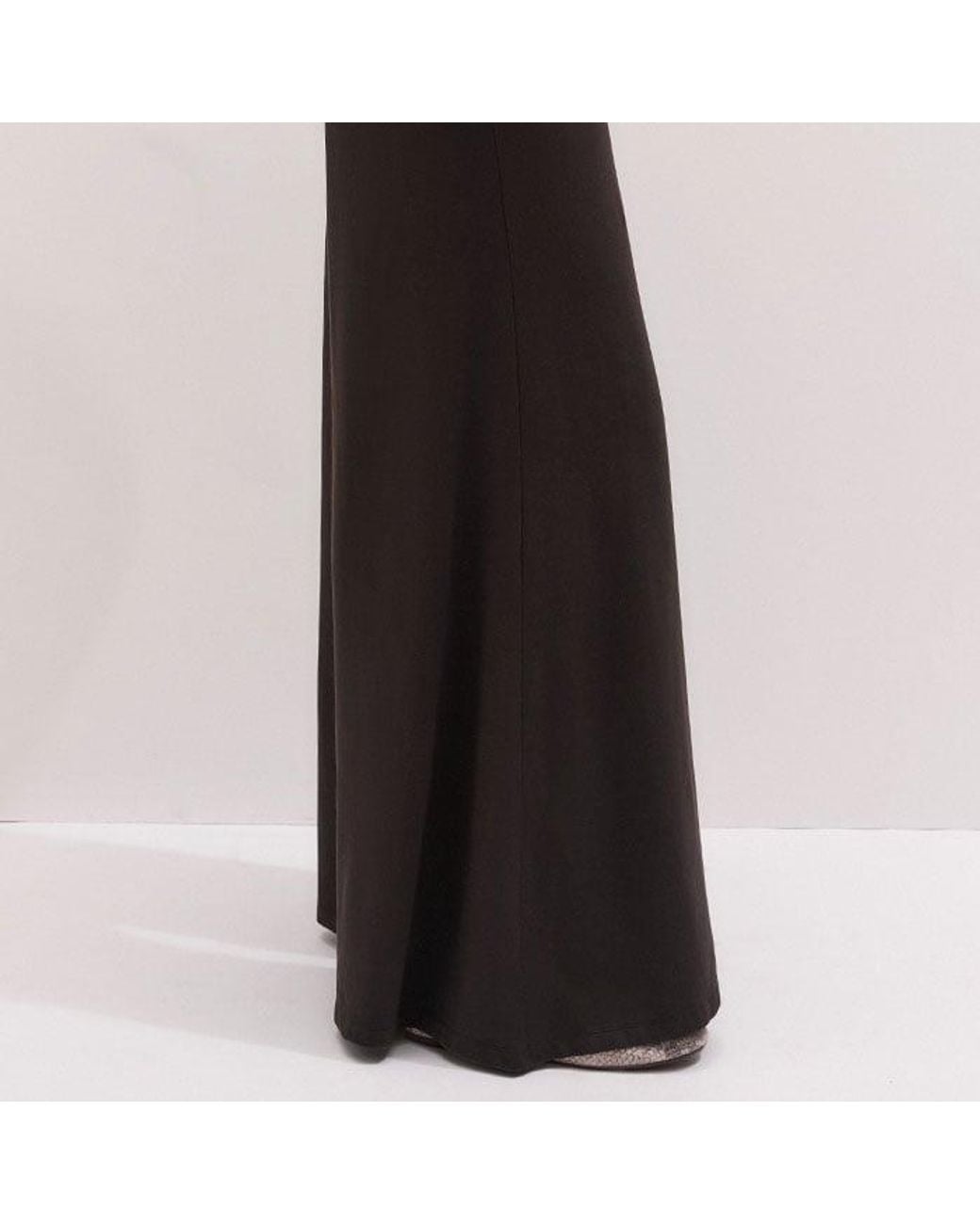 ME+EM Black Super Wide Palazzo Pant