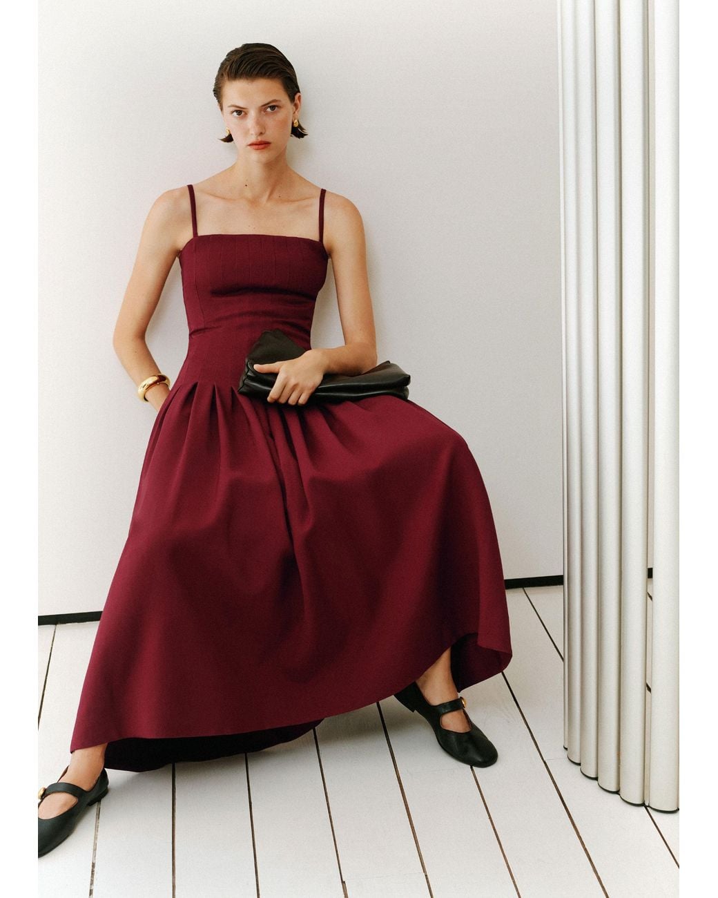 ME+EM Structured Strappy Maxi Dress