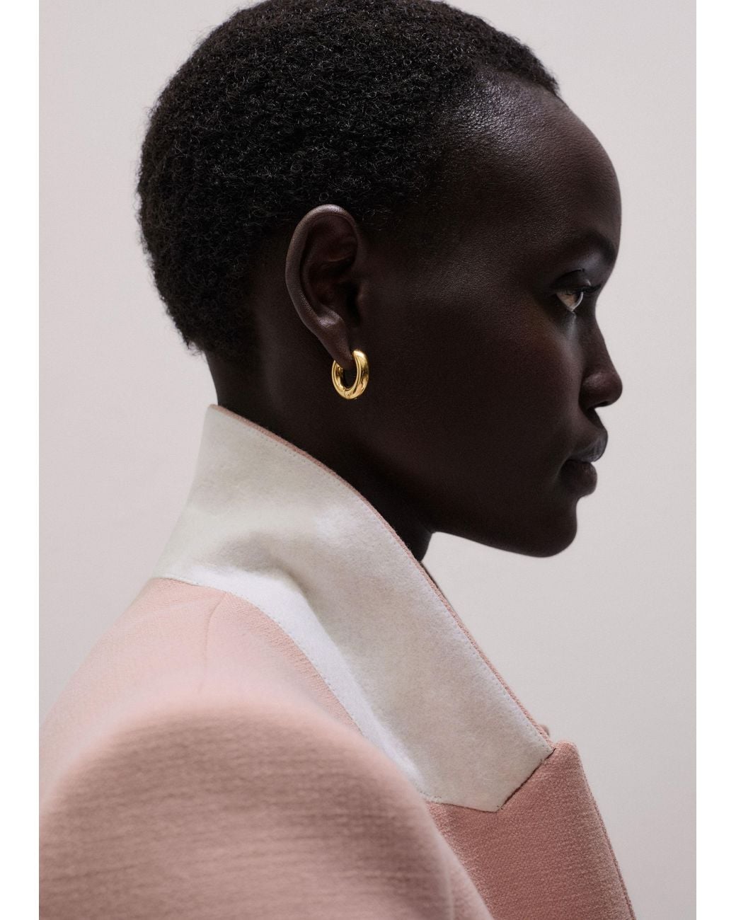 ME+EM Pink Sharp Shoulder Blazer