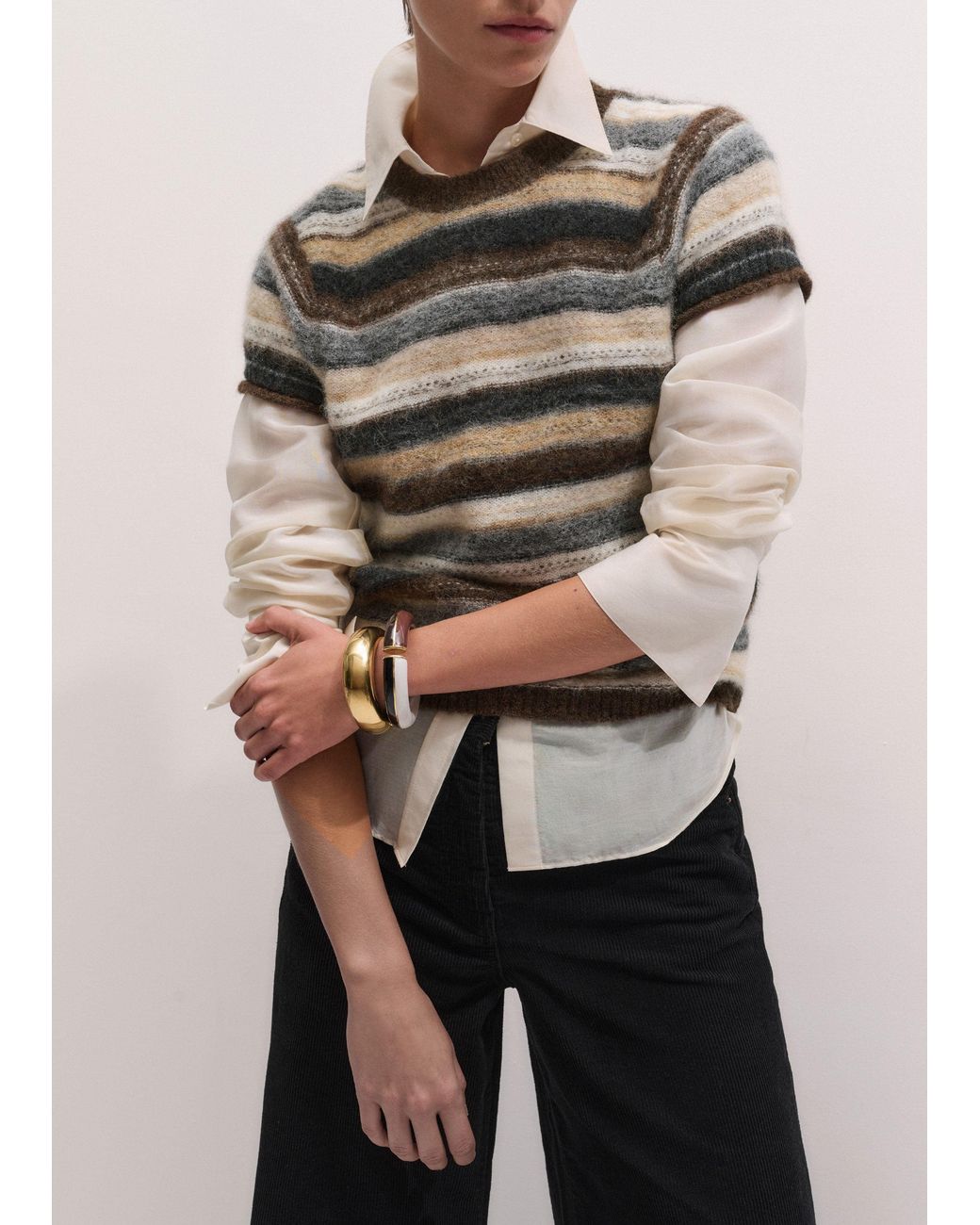 ME+EM Natural Silk Cotton Cloud Layering Shirt + Tie