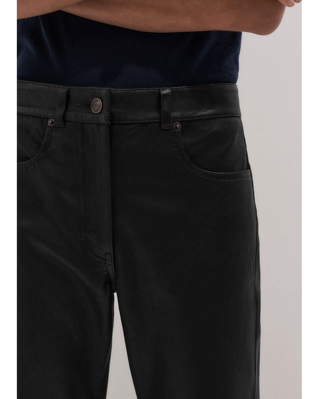 ME+EM Black Luxe Leg Elongator Pant