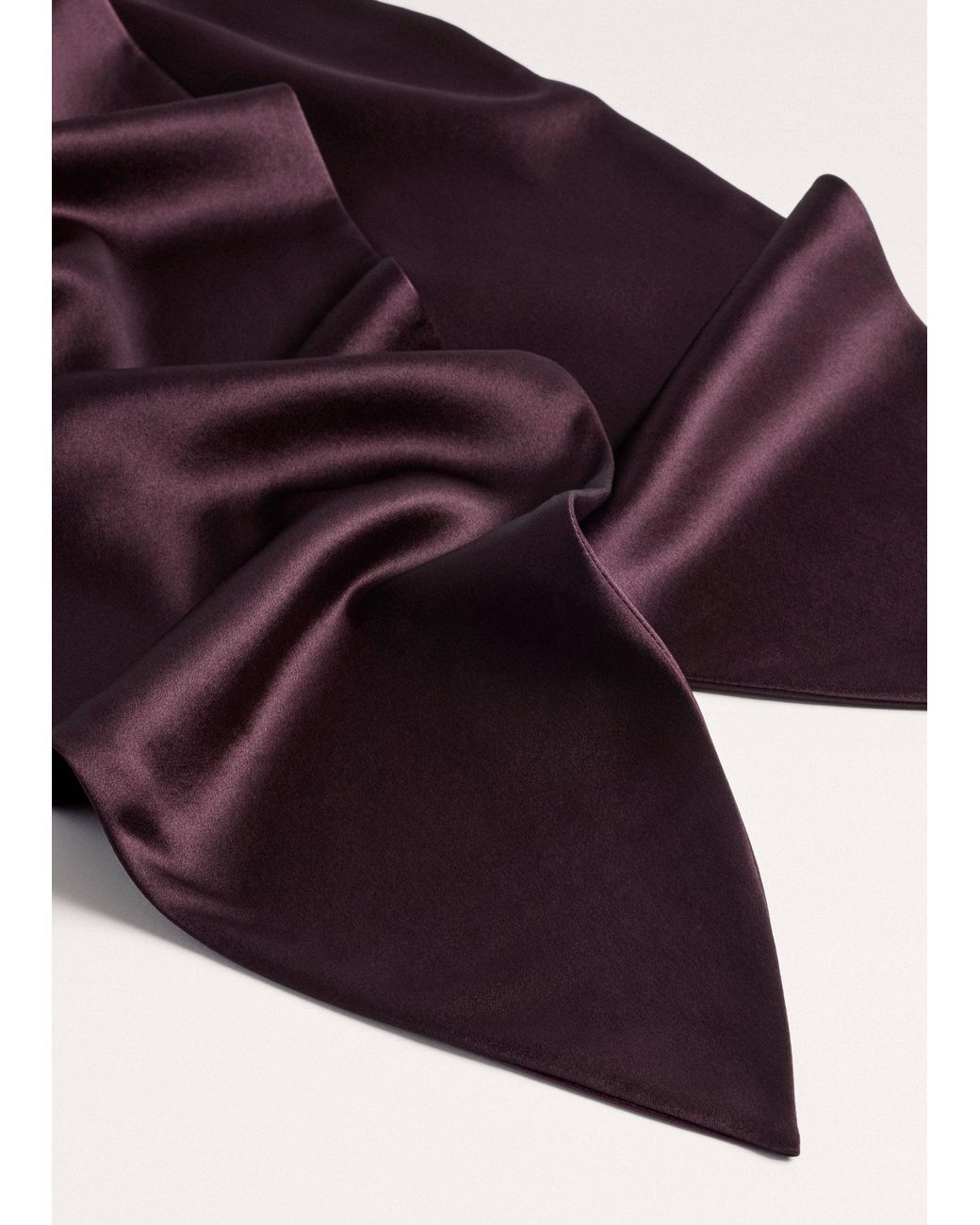 ME+EM Purple Silk Satin Evening Scarf