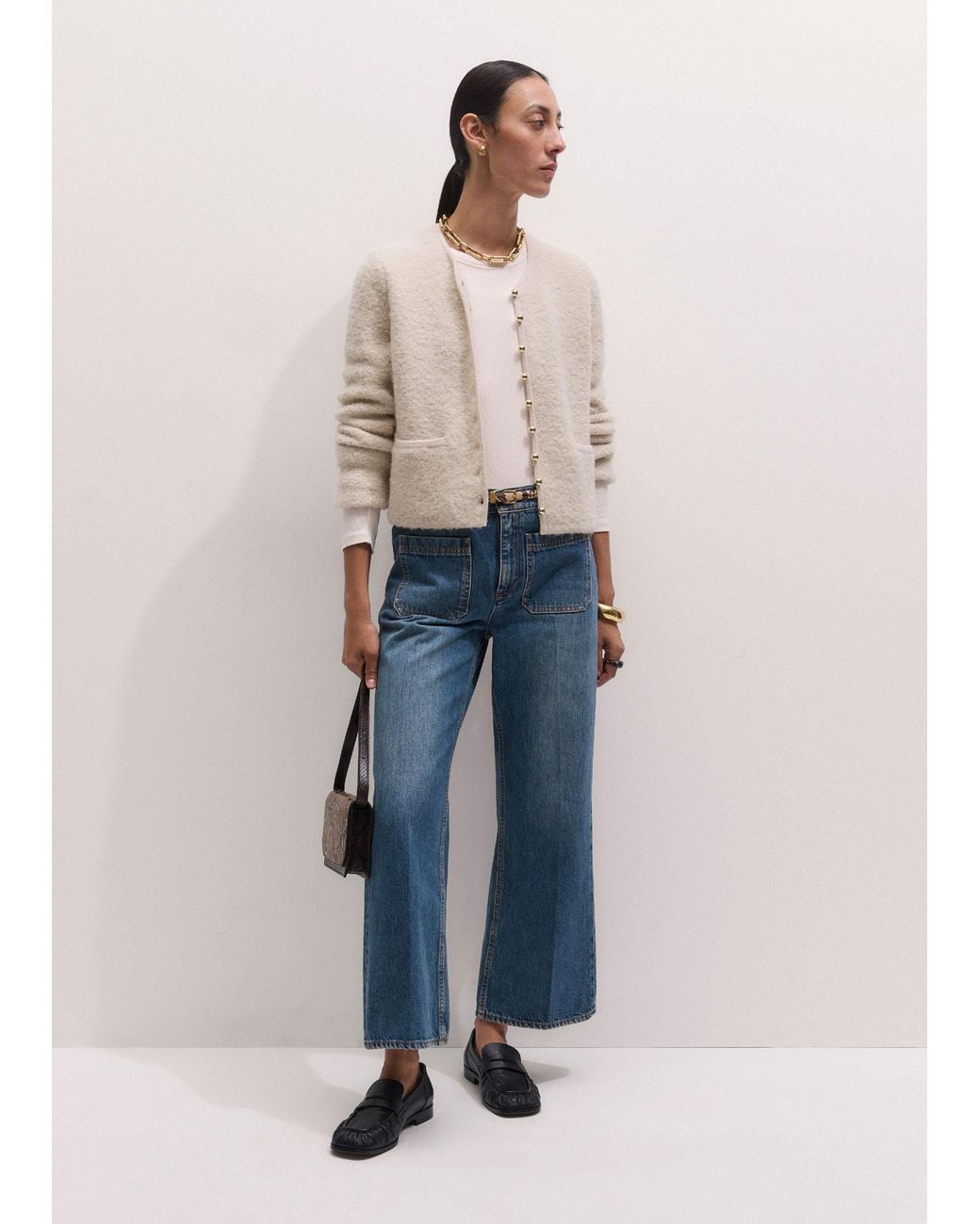 ME+EM Natural Boucle Knit Jacket