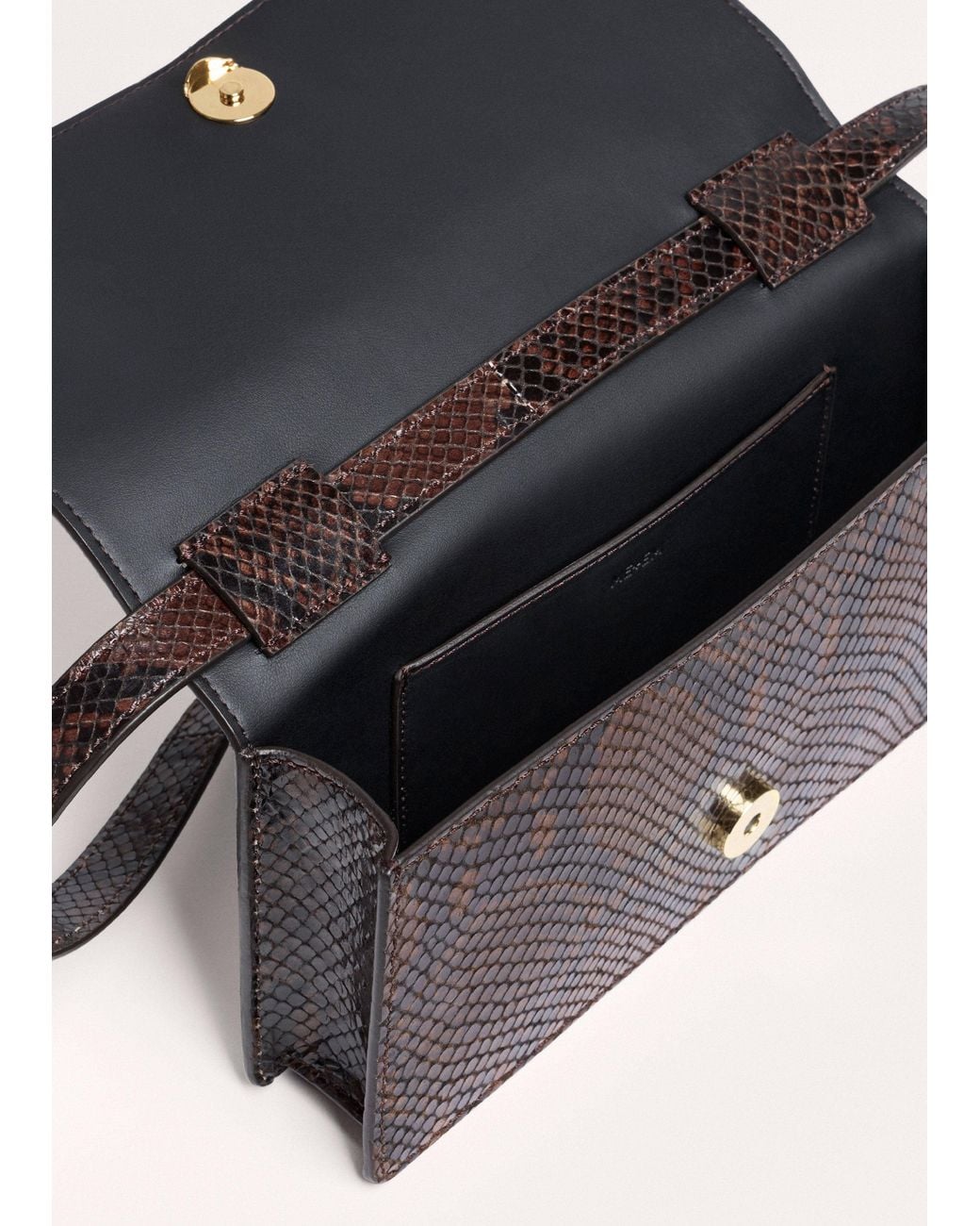 ME+EM Multicolor Snake Embossed Small Clutch+Crossbody Bag