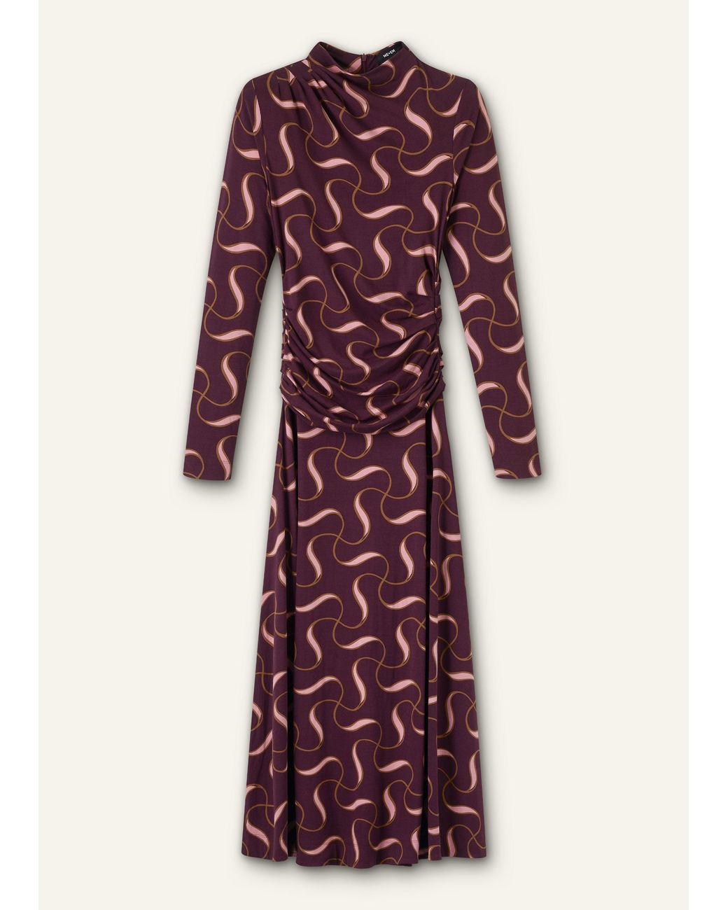 ME+EM Multicolor Twisted Ribbon Print Maxi Dress