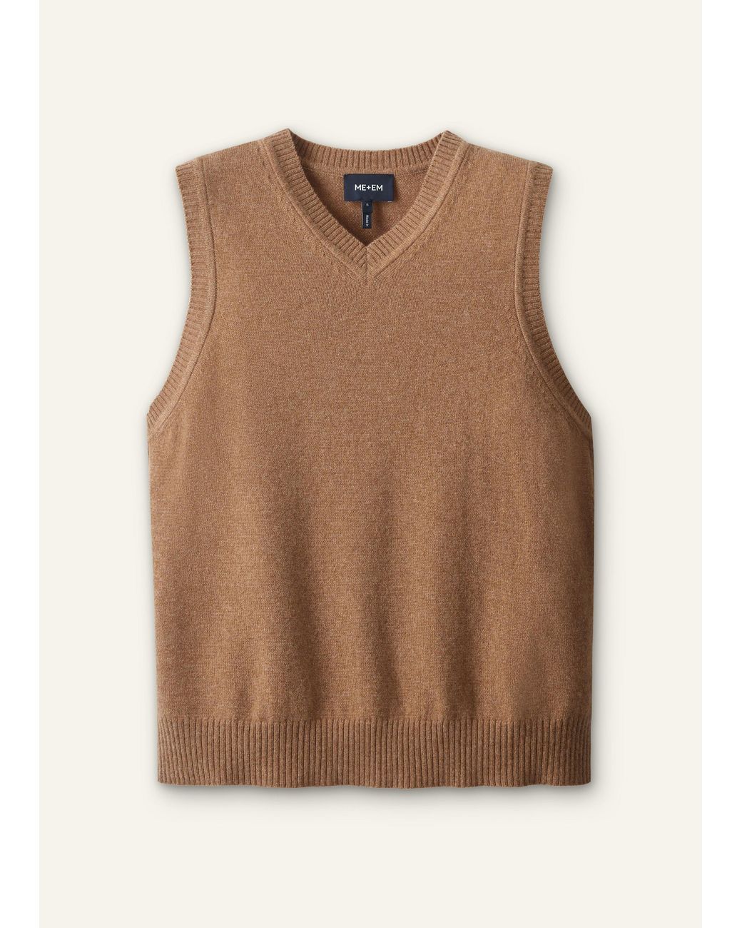 ME+EM Blue V-Neck Relaxed Knit Tank