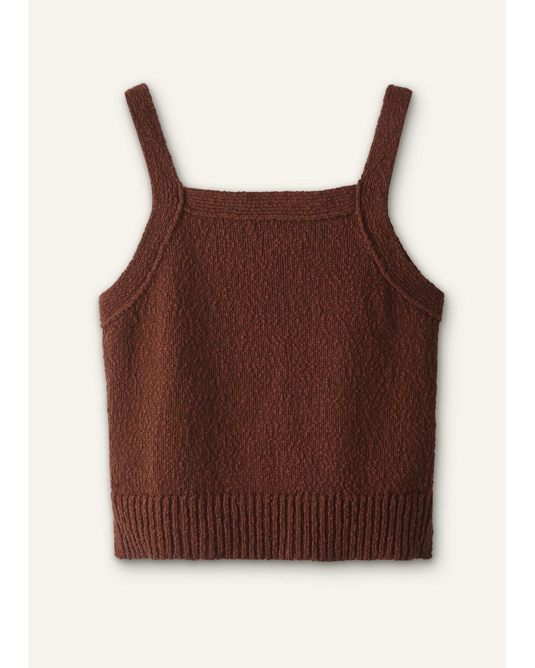 ME+EM Brown Bouclé Knit Top