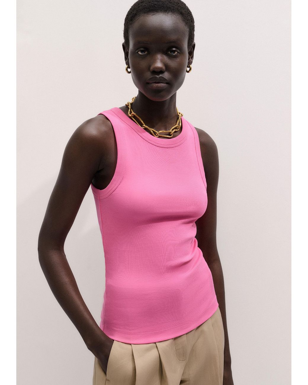 ME+EM Pink Ultimate Crew Neck Vest