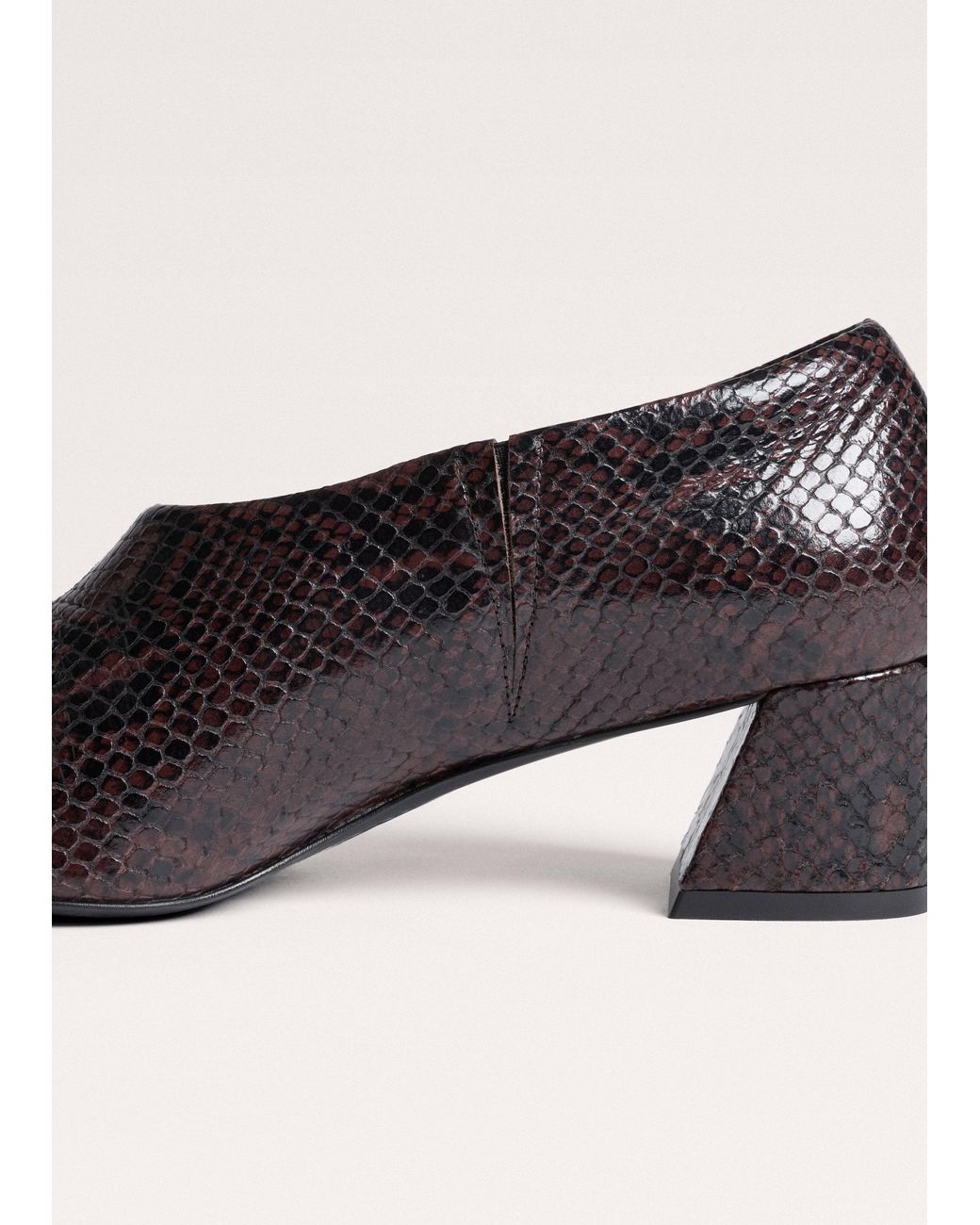 ME+EM Multicolor High Fronted Block Heel Chocolate