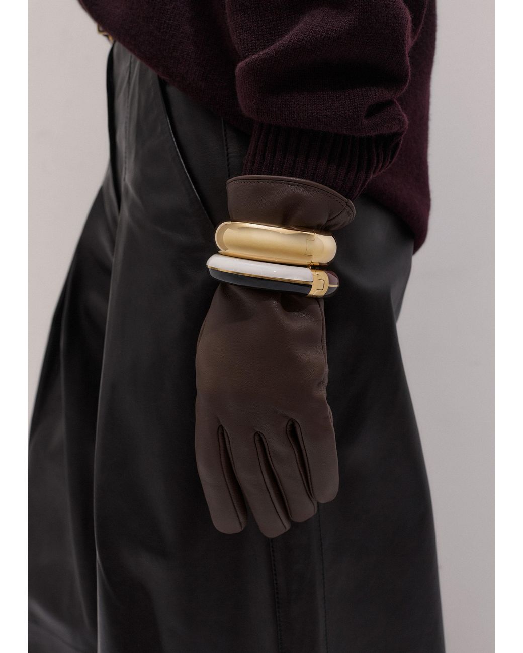 ME+EM Brown Short Glove