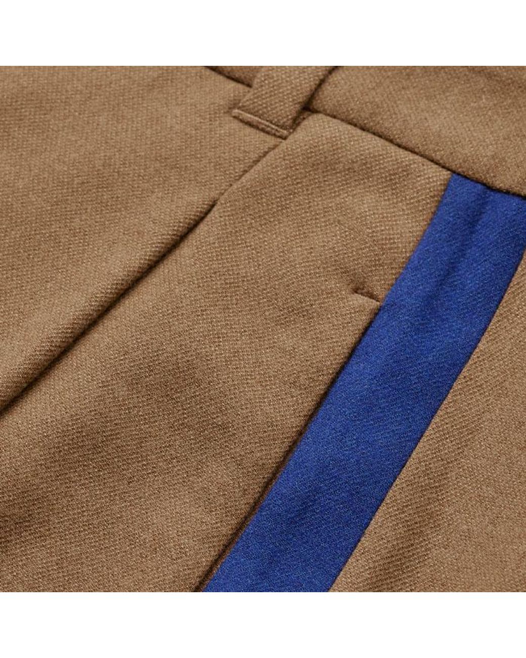 ME+EM Brown Straight Pleat Front Trouser