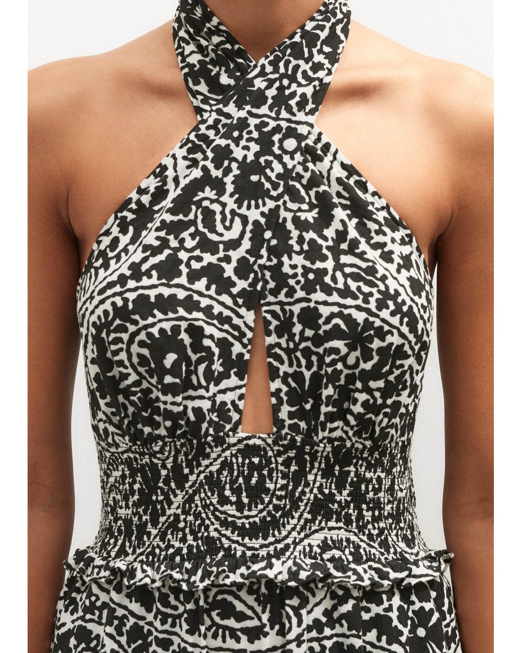 chinese dress ladies CUPSHE Women's Boho Paisley Maxi Dress V Neck Cap Sleeve Smocked Ruffled A  Line Long Summer Dresses Green Paisley, S at Amazon Women's Clothing store