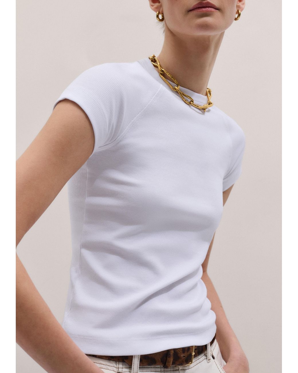 ME+EM White Ultimate Raglan Tee