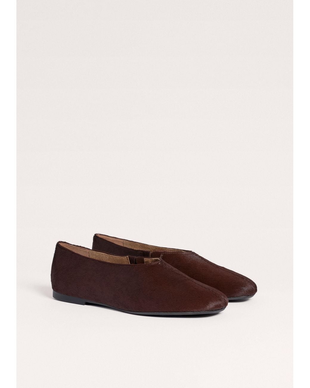 ME+EM Brown High Front Ballet Flat