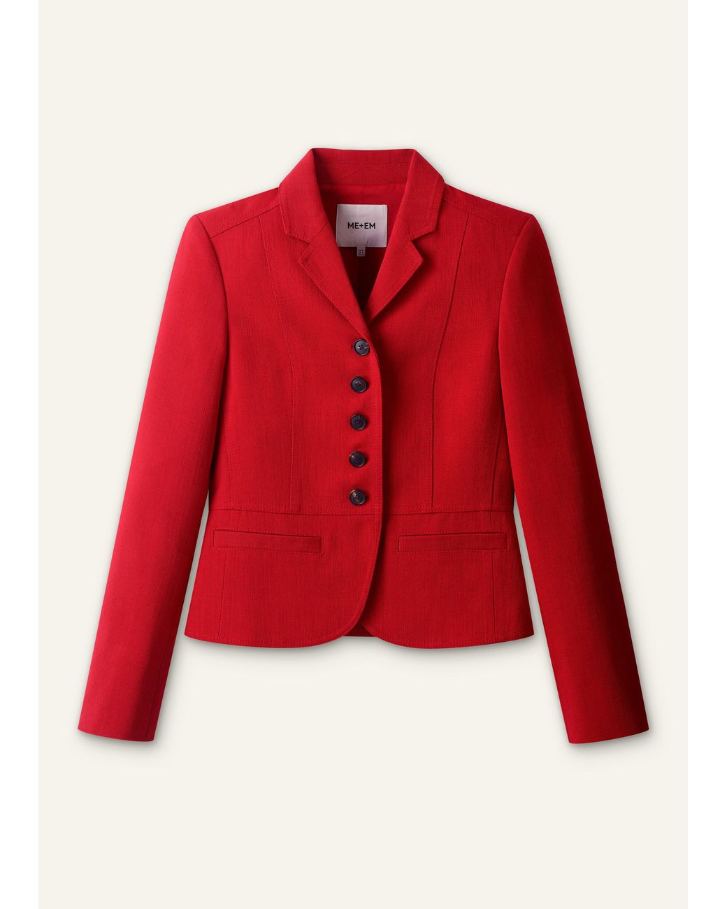 ME+EM Red Fitted Panel Jacket
