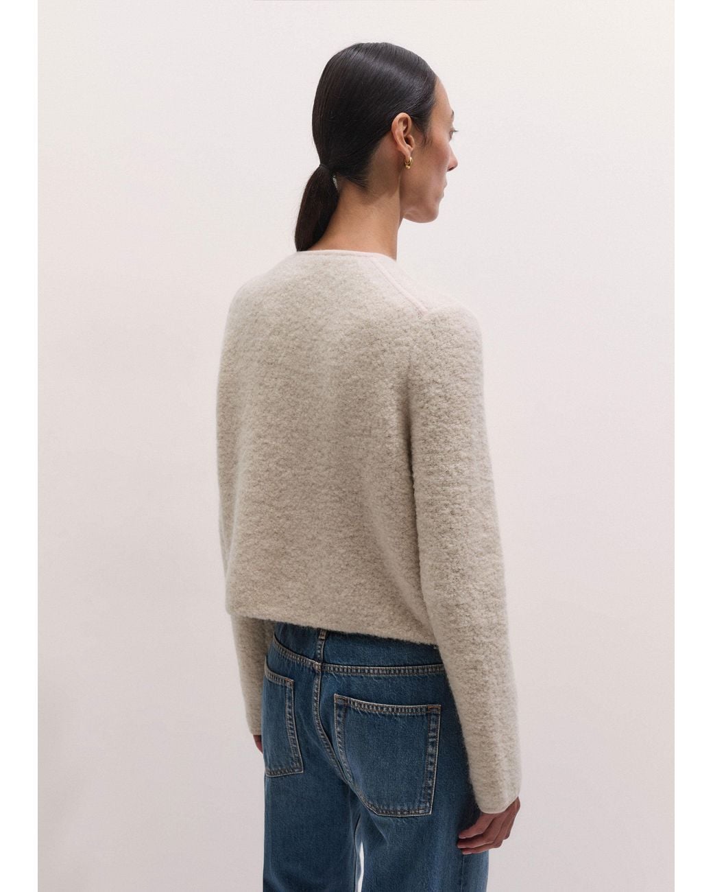 ME+EM Natural Boucle Knit Jacket