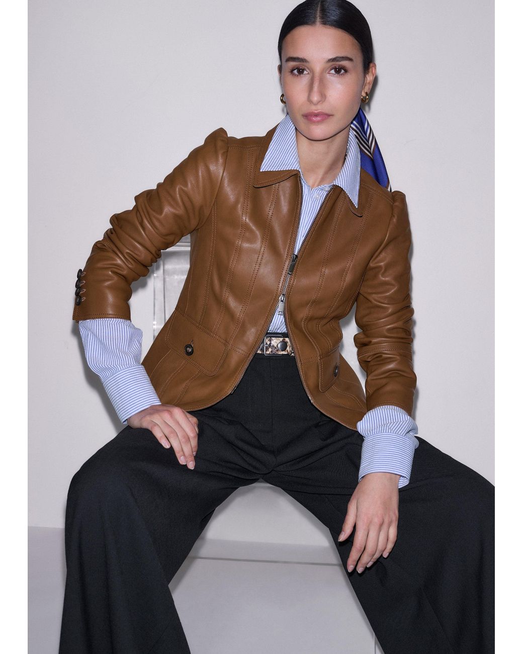 ME+EM Multicolor Slim Fit Feminine Utlity Jacket