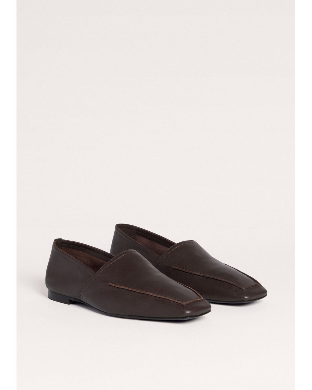 ME+EM Black Square Toe Soft Loafer