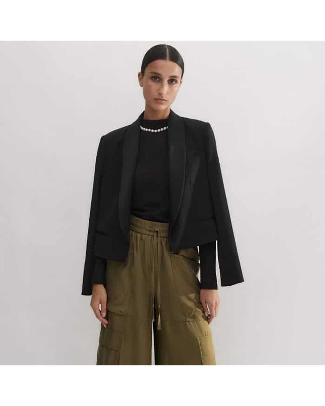ME+EM Multicolor Washed Silk Parachute Trouser