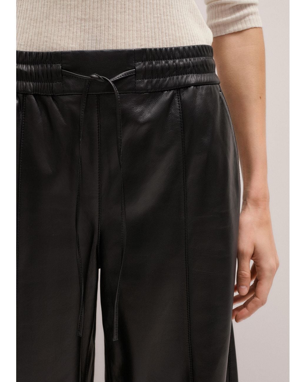 ME+EM Black Wide Leg Track Pant