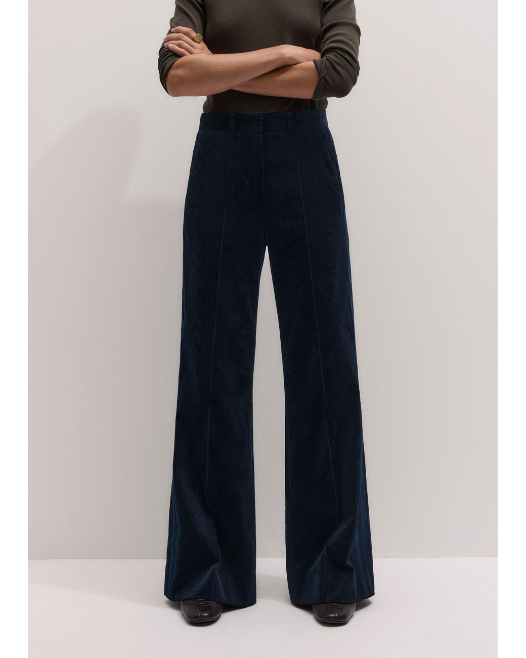 ME+EM Blue Leg Elongator Pant