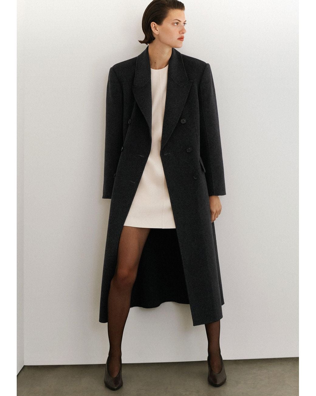 ME+EM Black Oversized Coat