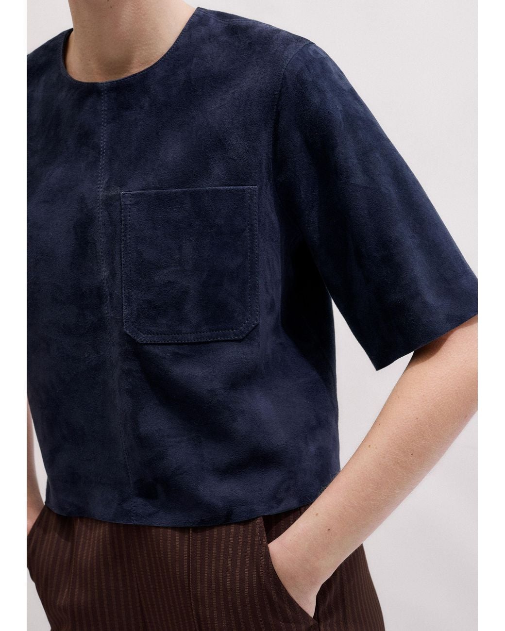 ME+EM Blue Luxe Boxy T-Shirt