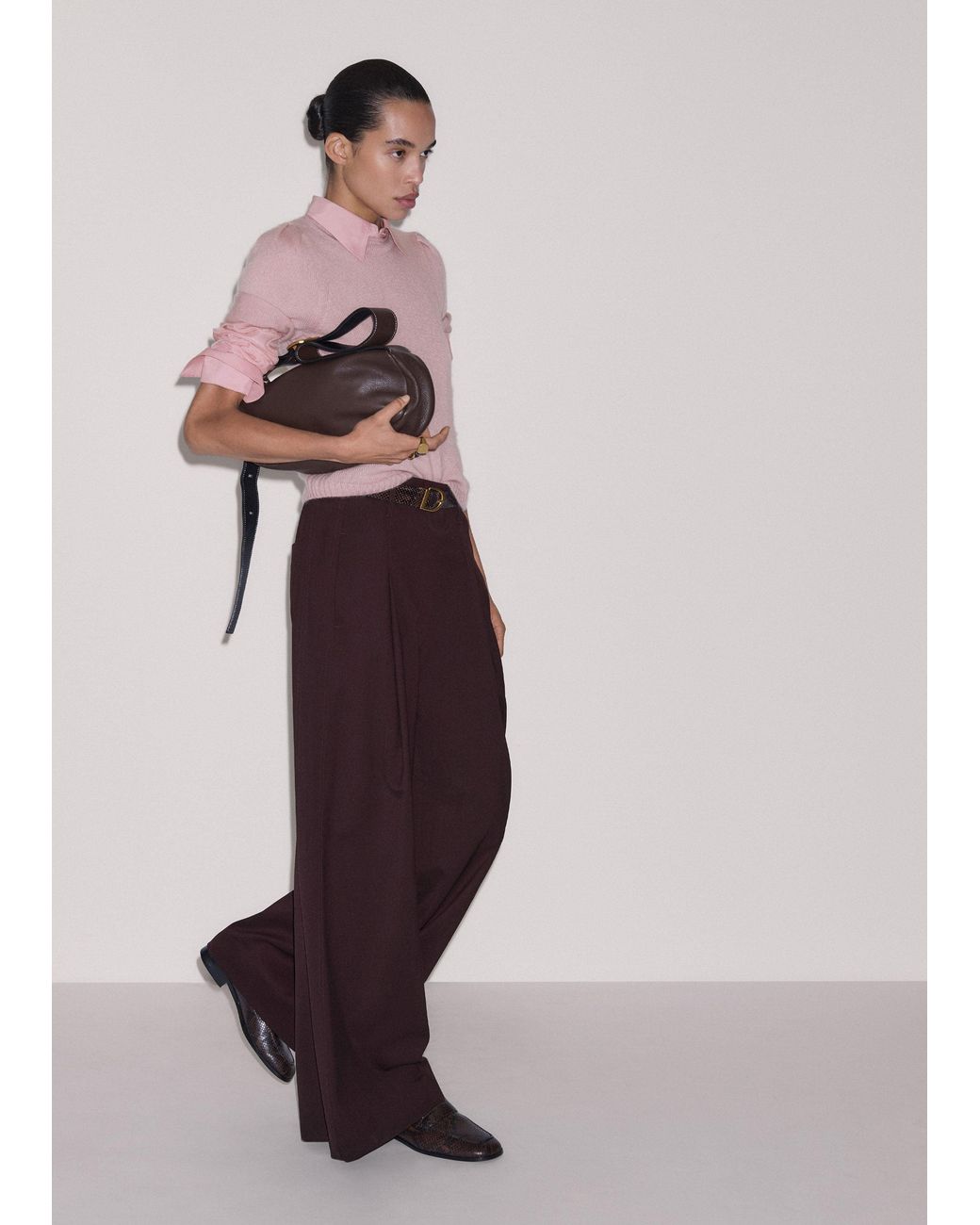 ME+EM Pink Silk Cotton Cloud Layering Shirt + Tie