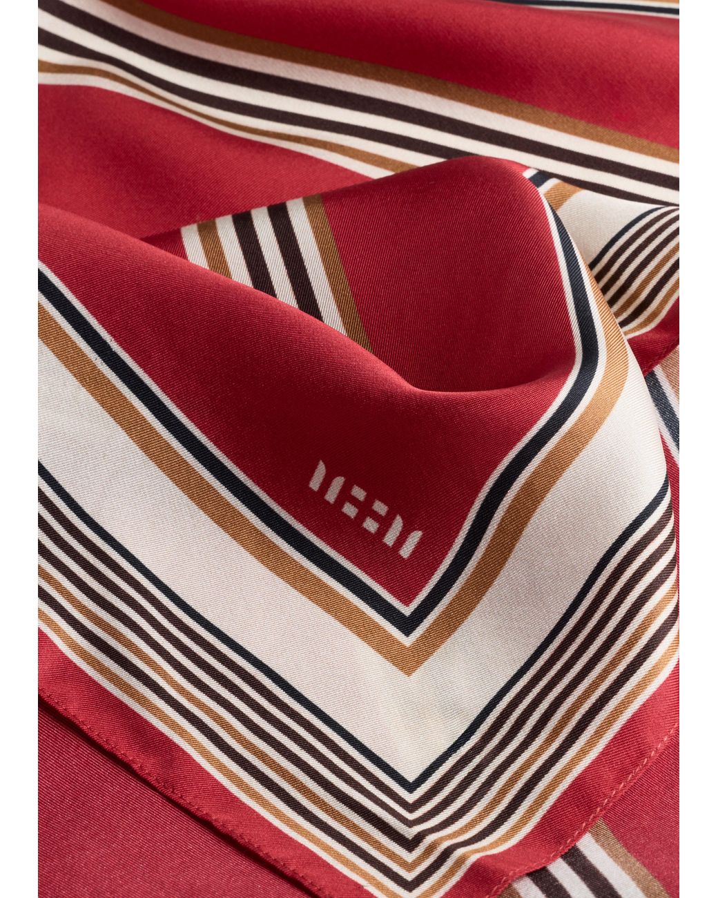 ME+EM Red Multi Border Scarf