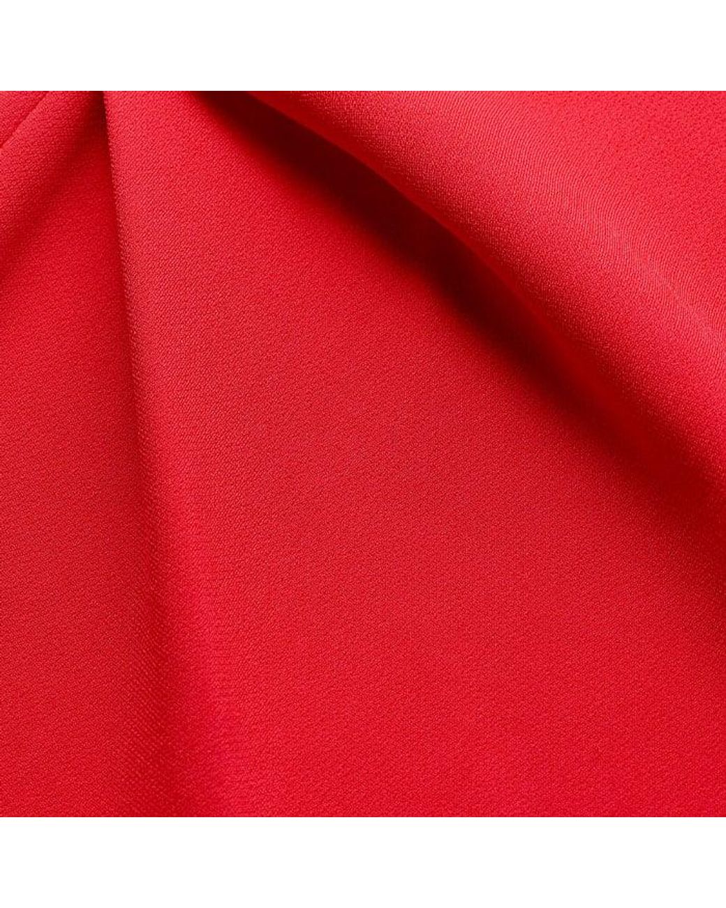 ME+EM Red Draped Neckline Straight Full Length Dress