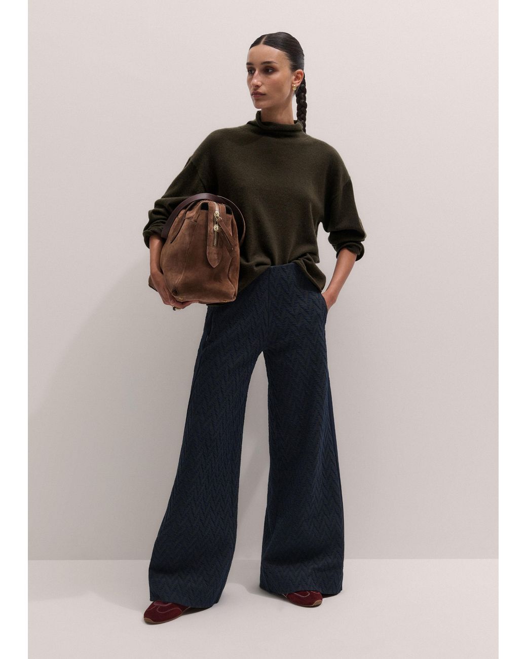 ME+EM Black Graphic Jacquard Track Pant-Rich