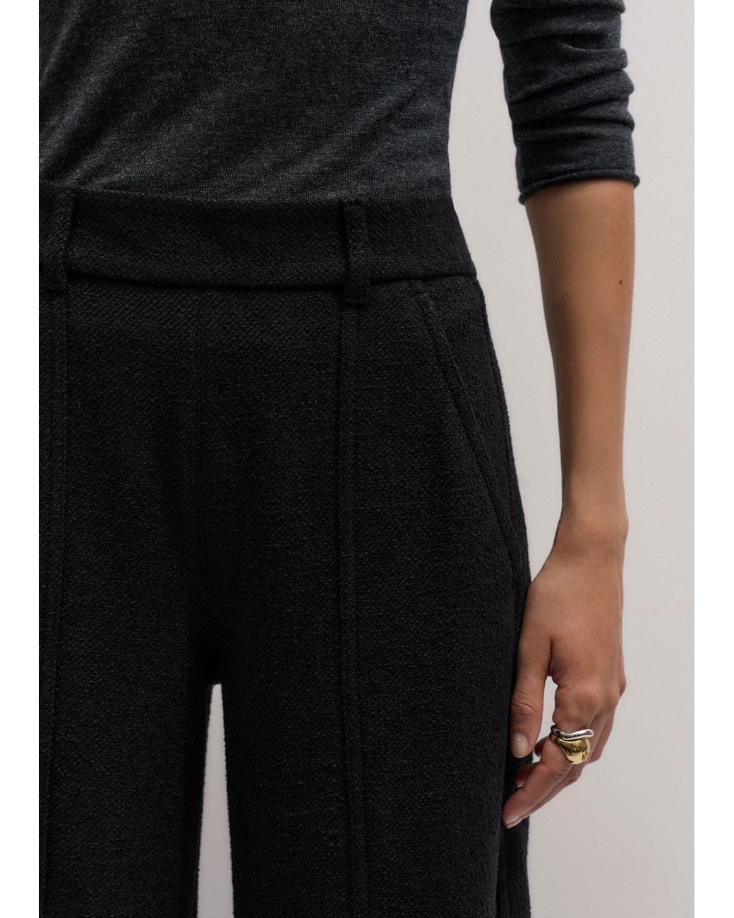 ME+EM Black Wide-Leg Pant