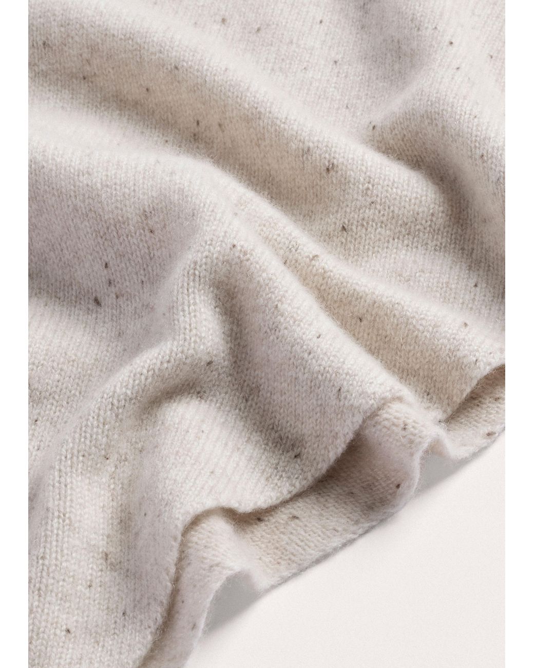 ME+EM Natural Cashmere Shrunken Triangle Scarf Speckle
