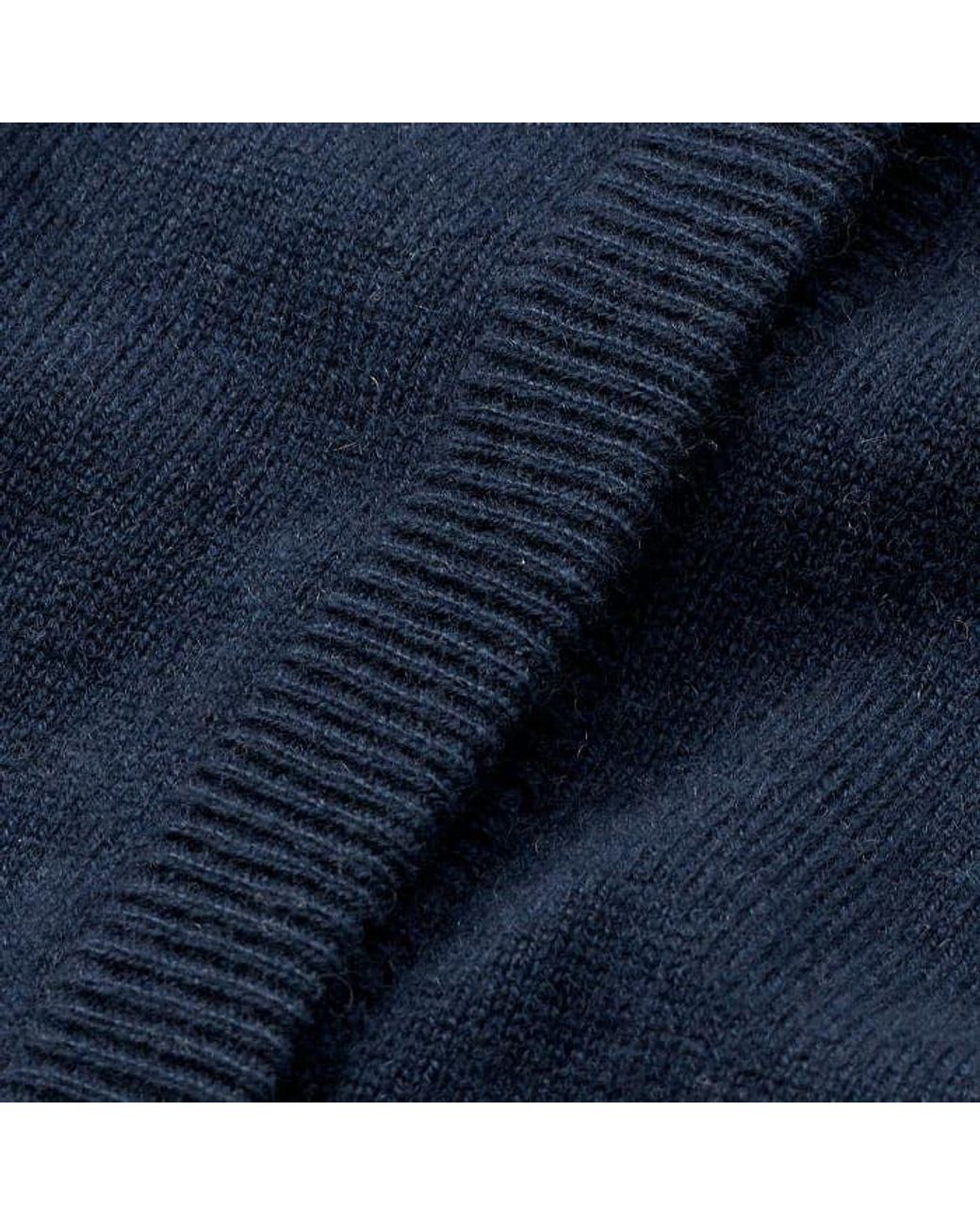 ME+EM Blue Cashmere Drop Shoulder Box Crop Hoody