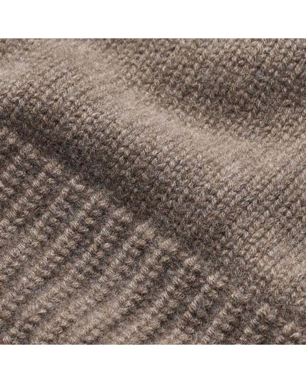 ME+EM Gray Cashmere High Neck Statement Jumper