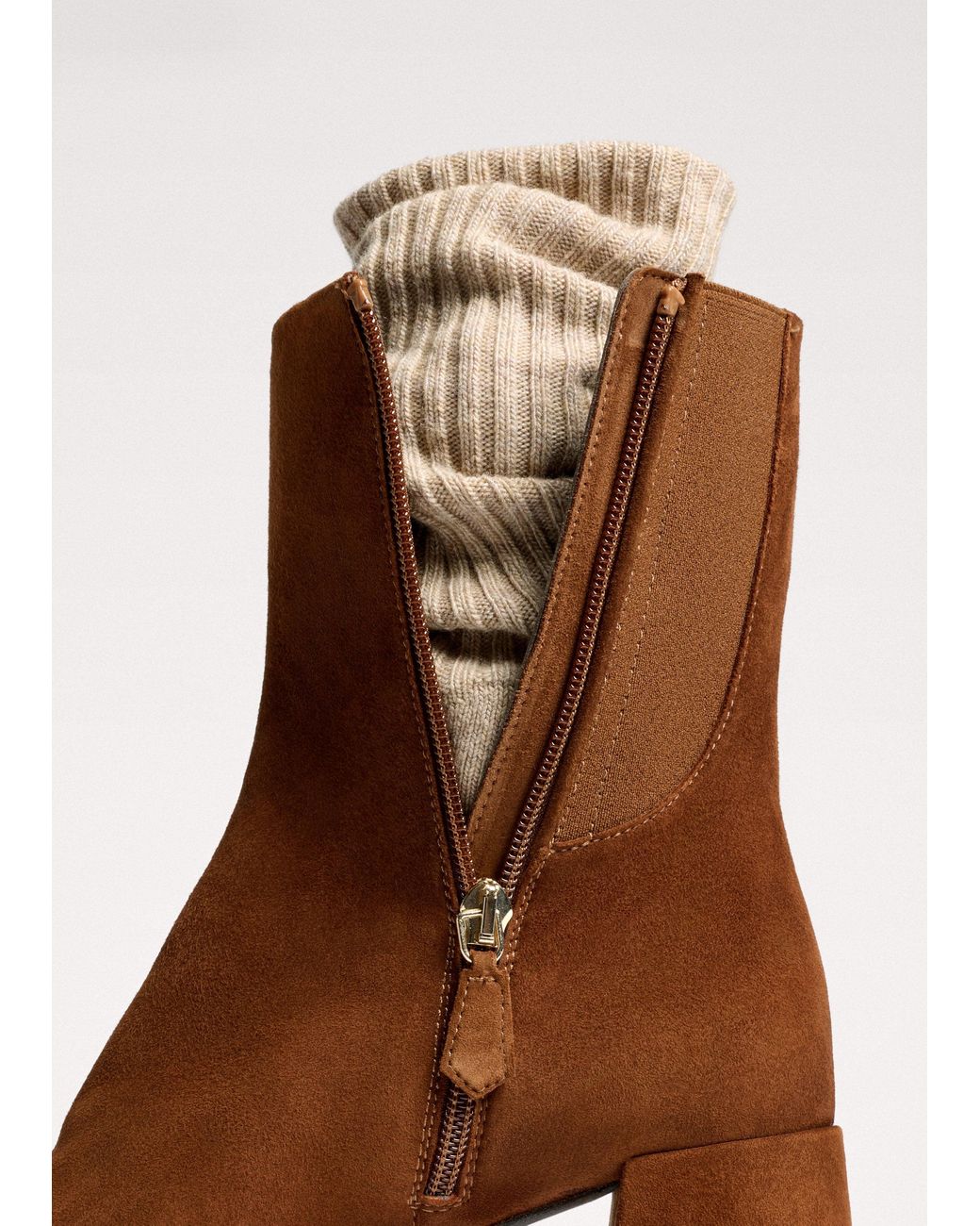 ME+EM Brown Platform Ankle Boot
