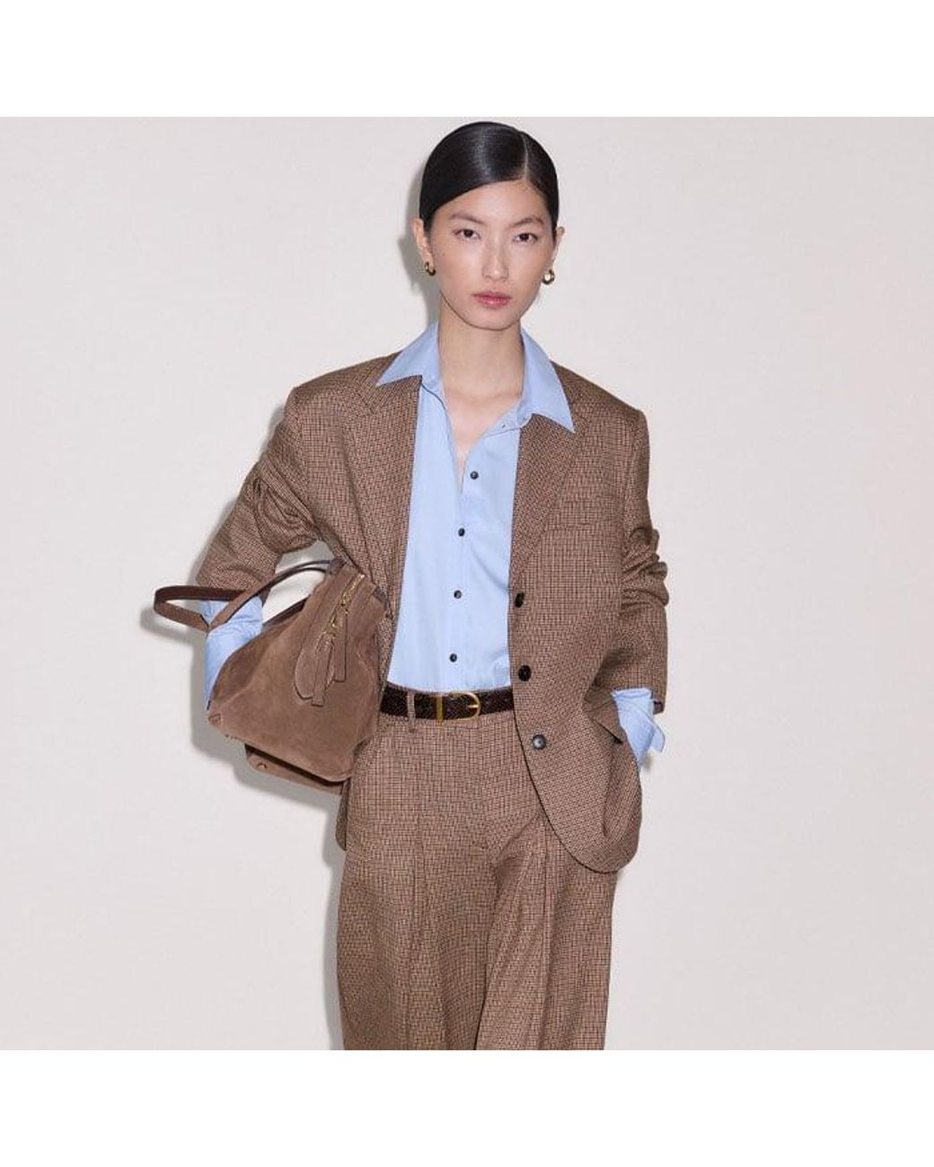 ME+EM Brown Heritage Very Wide Pant