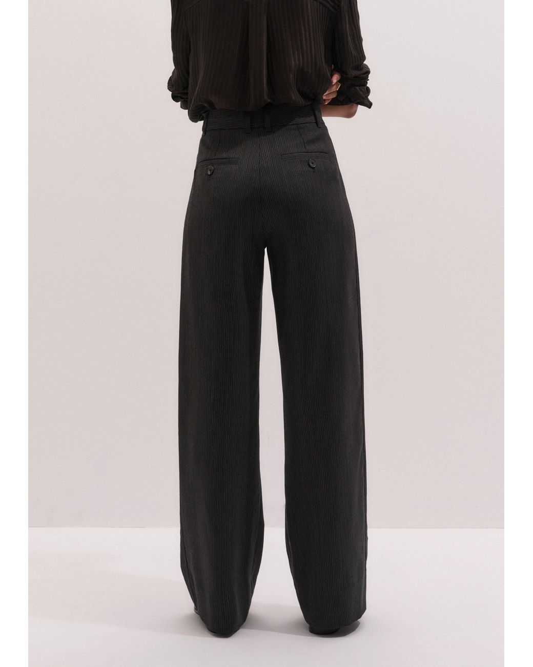 ME+EM Black Straight Pant