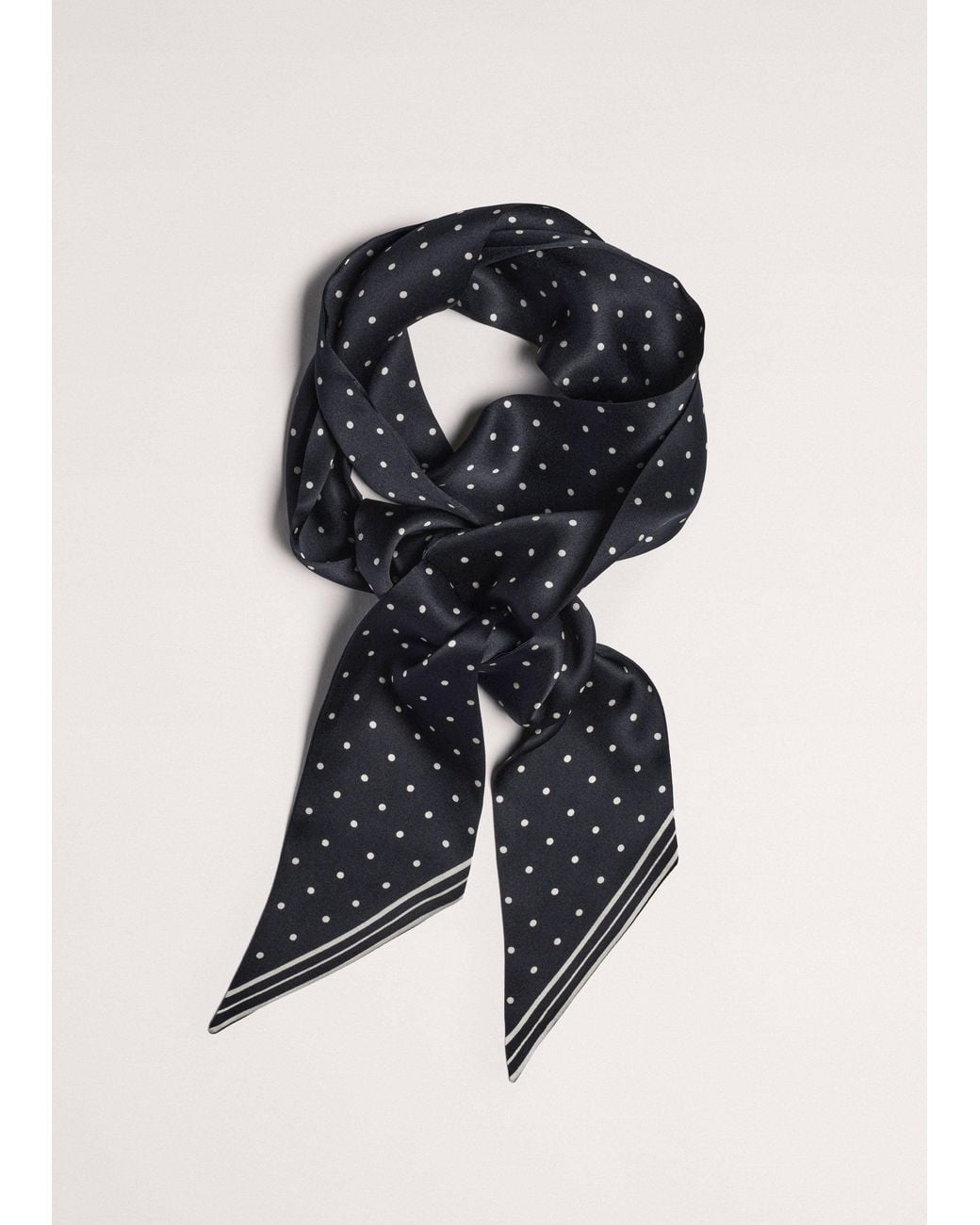 ME+EM Multicolor Skinny Scarf-Cream