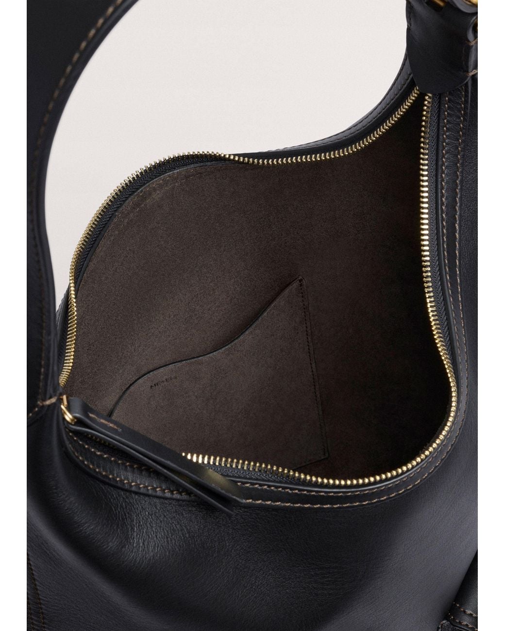 ME+EM Black Slouch Zipped Hobo