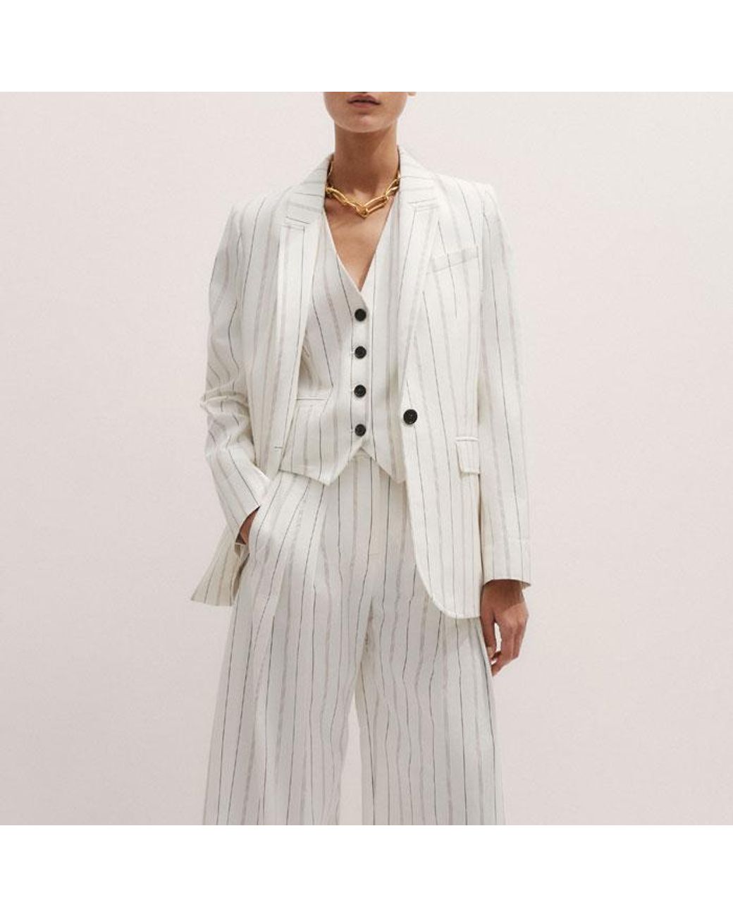 ME+EM White Tailored Waistcoat