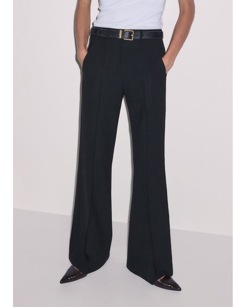 ME+EM Black Leg Elongator Pant